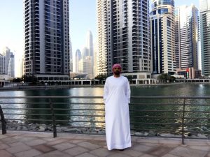 Adel takes a break during a recent UX conference in Dubai