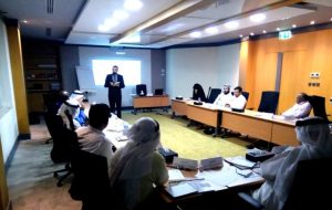 Adel Alhaimi presenting Interpreter Course to members of Dubai Public Prosecution